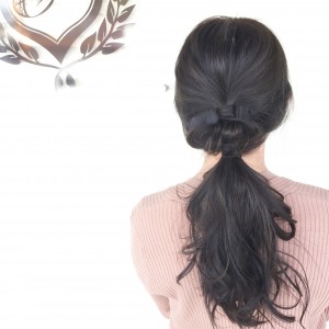 笠岡美容室Gratia(グラーティア)。簡単なヘアアレンジ。